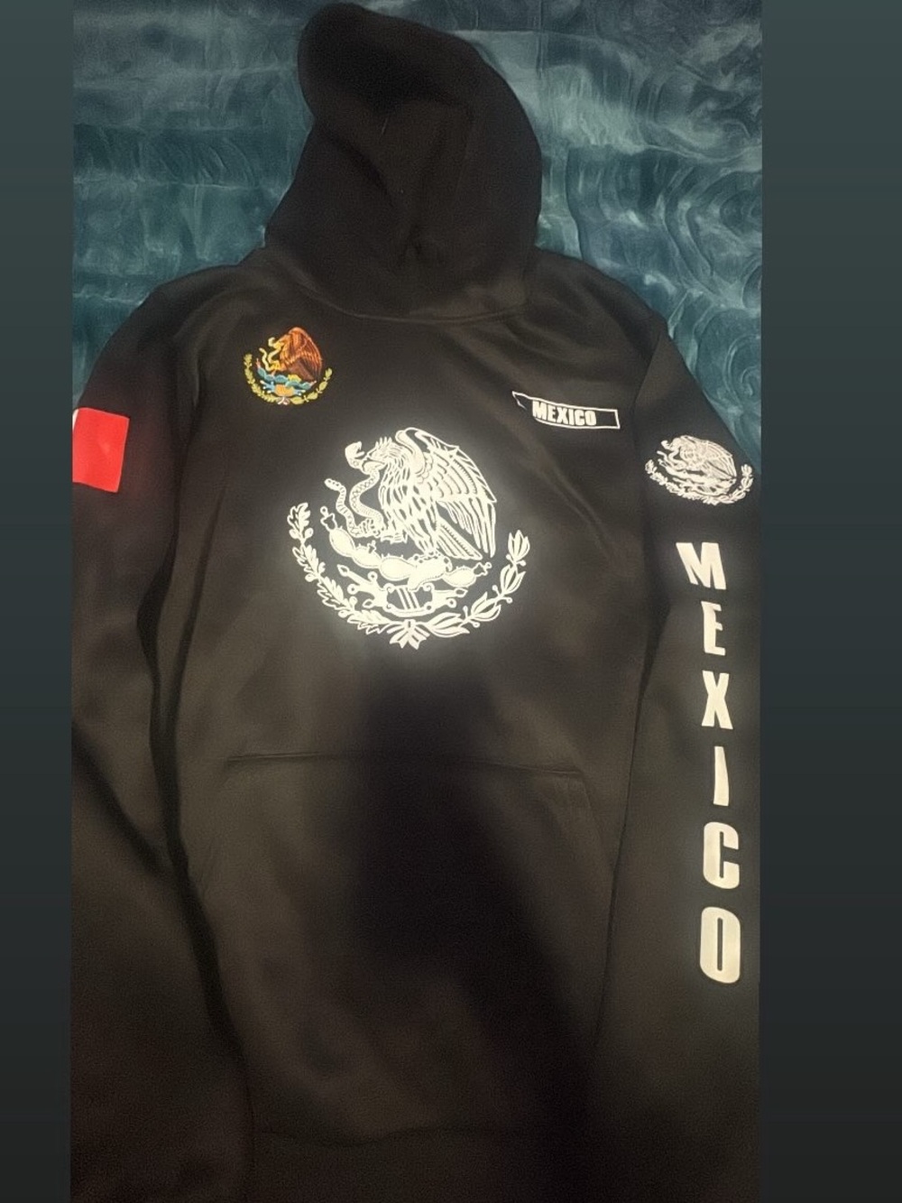 Mexico Crest Black Pullover Hoodie